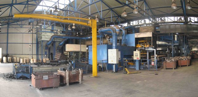 covering of production line in foundry plant